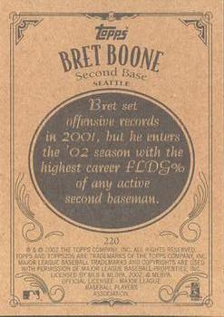 2002 Topps 206 #220 Bret Boone Back