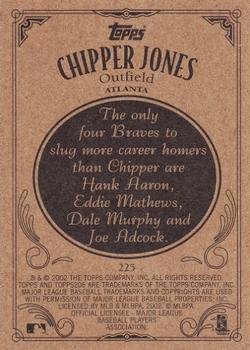 2002 Topps 206 #225 Chipper Jones Back