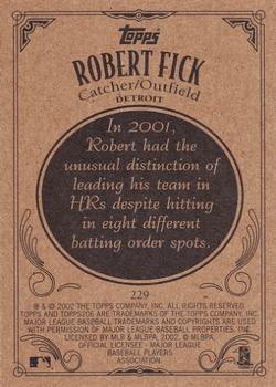 2002 Topps 206 #229 Robert Fick Back