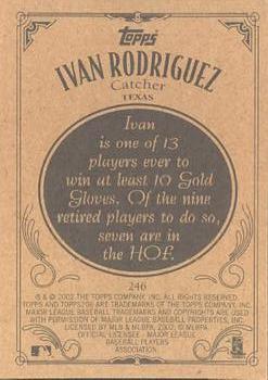 2002 Topps 206 #246 Ivan Rodriguez Back