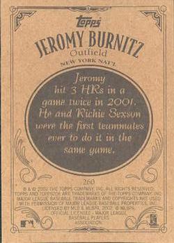 2002 Topps 206 #260 Jeromy Burnitz Back