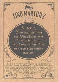 2002 Topps 206 #26 Tino Martinez Back