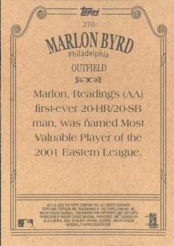 2002 Topps 206 #270 Marlon Byrd Back