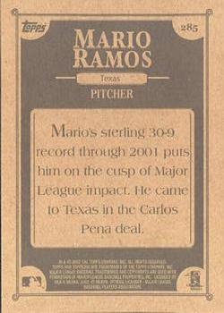 2002 Topps 206 #285 Mario Ramos Back
