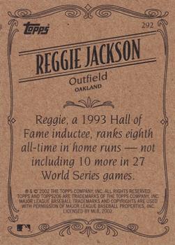 2002 Topps 206 #292 Reggie Jackson Back