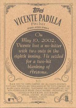 2002 Topps 206 #311 Vicente Padilla Back