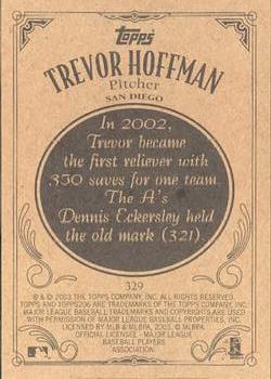 2002 Topps 206 #329 Trevor Hoffman Back