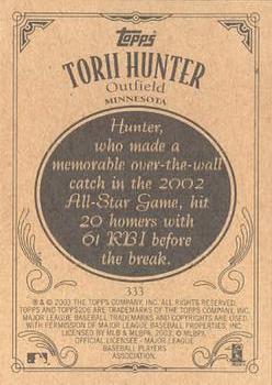 2002 Topps 206 #333 Torii Hunter Back