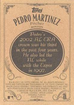 2002 Topps 206 #341 Pedro Martinez Back
