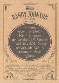 2002 Topps 206 #344 Randy Johnson Back