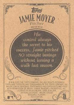 2002 Topps 206 #382 Jamie Moyer Back
