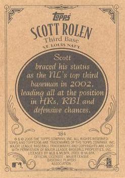 2002 Topps 206 #384 Scott Rolen Back