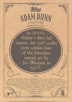 2002 Topps 206 #390 Adam Dunn Back
