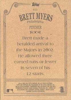 2002 Topps 206 #411 Brett Myers Back