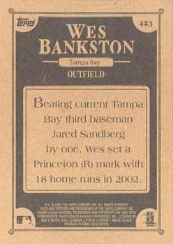 2002 Topps 206 #423 Wes Bankston Back