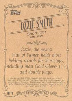 2002 Topps 206 #433 Ozzie Smith Back