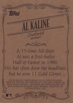2002 Topps 206 #436 Al Kaline Back