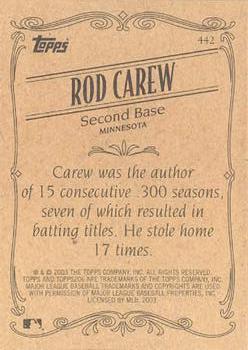 2002 Topps 206 #442 Rod Carew Back