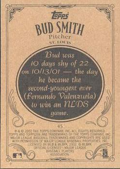 2002 Topps 206 #45 Bud Smith Back