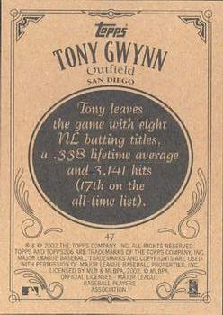 2002 Topps 206 #47 Tony Gwynn Back