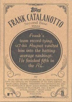 2002 Topps 206 #49 Frank Catalanotto Back