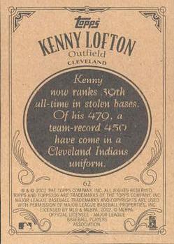 2002 Topps 206 #62 Kenny Lofton Back