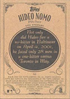 2002 Topps 206 #66 Hideo Nomo Back