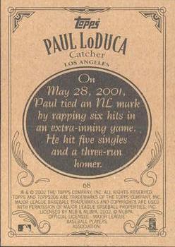 2002 Topps 206 #68 Paul Lo Duca Back