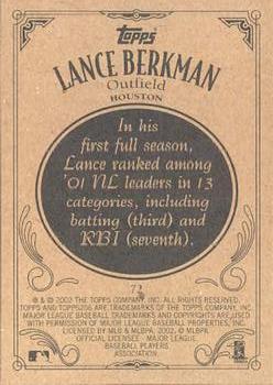 2002 Topps 206 #72 Lance Berkman Back