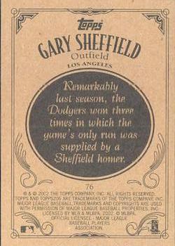 2002 Topps 206 #76 Gary Sheffield Back
