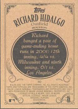 2002 Topps 206 #80 Richard Hidalgo Back