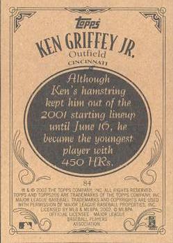 2002 Topps 206 #84 Ken Griffey Jr. Back