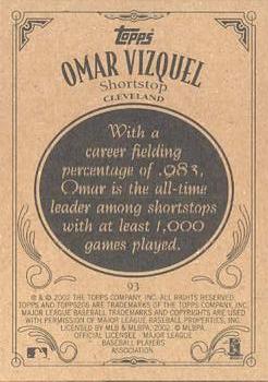 2002 Topps 206 #93 Omar Vizquel Back