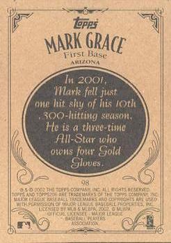 2002 Topps 206 #98 Mark Grace Back