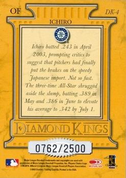 2004 Donruss - Diamond Kings #DK-4 Ichiro Suzuki Back