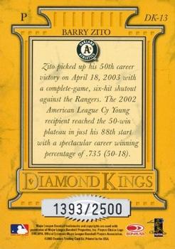 2004 Donruss - Diamond Kings #DK-13 Barry Zito Back