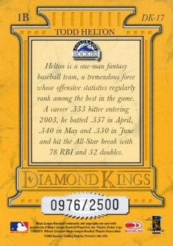 2004 Donruss - Diamond Kings #DK-17 Todd Helton Back