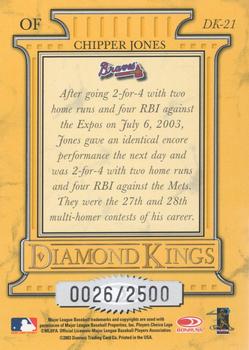 2004 Donruss - Diamond Kings #DK-21 Chipper Jones Back