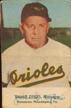 1954 EssKay Hot Dogs Baltimore Orioles #NNO Jimmie Dykes Front