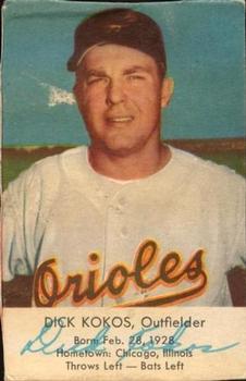 1954 EssKay Hot Dogs Baltimore Orioles #NNO Dick Kokos Front