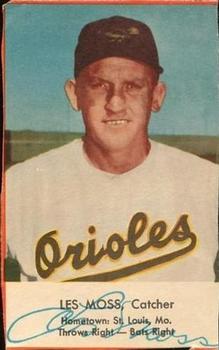 1954 EssKay Hot Dogs Baltimore Orioles #NNO Les Moss Front