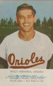 1955 EssKay Hot Dogs Baltimore Orioles #NNO Willy Miranda Front