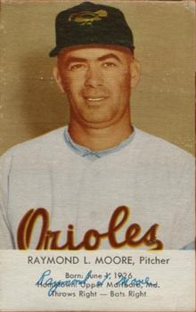 1955 EssKay Hot Dogs Baltimore Orioles #NNO Raymond L. Moore Front
