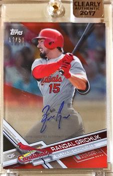 2017 Topps Clearly Authentic - Red #CAAU-RG Randal Grichuk Front