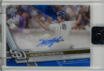 2017 Topps Clearly Authentic - Blue #CAAU-HR Hunter Renfroe Front