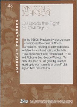 2002 Topps American Pie Spirit of America #143 Lyndon B. Johnson Back