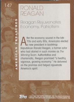 2002 Topps American Pie Spirit of America #147 Ronald Reagan Back