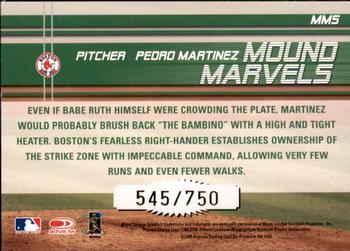 2004 Donruss - Mound Marvels #MM5 Pedro Martinez Back