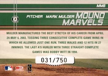 2004 Donruss - Mound Marvels #MM6 Mark Mulder Back