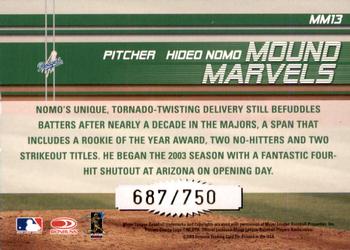 2004 Donruss - Mound Marvels #MM13 Hideo Nomo Back